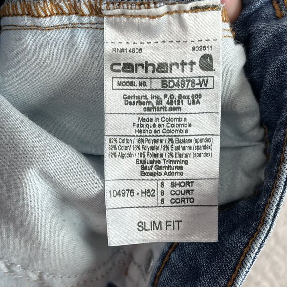 Carhartt Womens Slim Fit Blue Jeans Sz 8 Short (Fits 30 x 26.5) - Picture 3 of 7